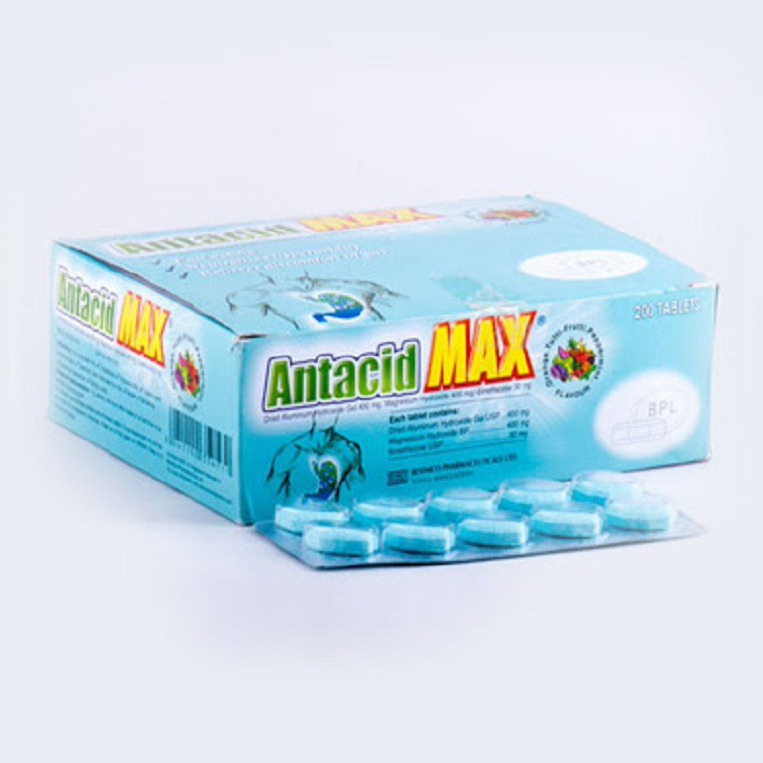 Pack Image: Antacid Max 400 mg Chewable Tablet (20 x 10)