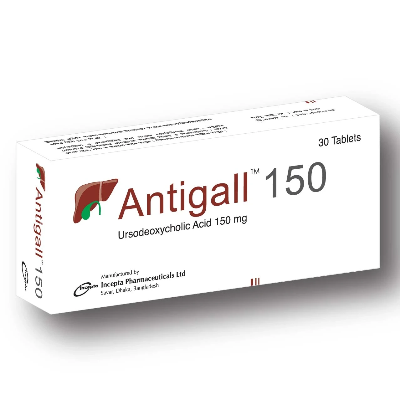Pack Image: Antigall 150 mg Tablet (3 x 10)