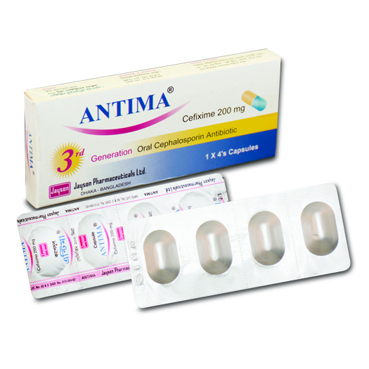 Pack Image: Antima 200 mg Capsule (1 x 4)