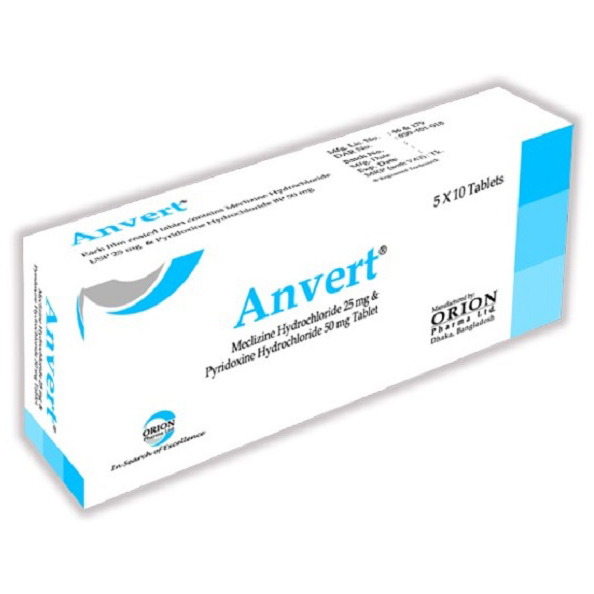 Pack Image: Anvert 25 mg Tablet (5 x 10)