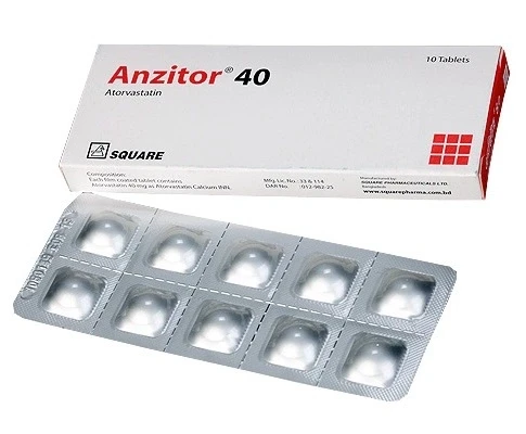 Pack Image: Anzitor 40 mg Tablet (1 x 10)