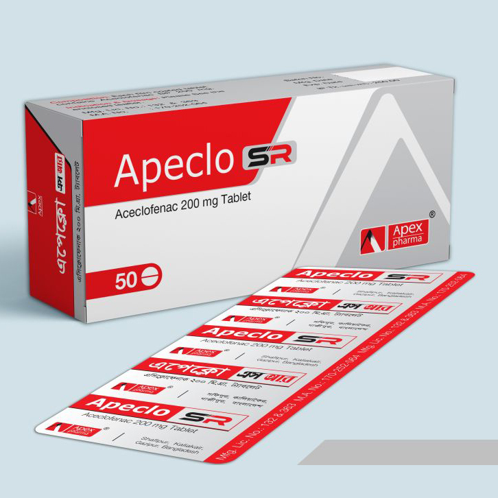 Pack Image: Apeclo SR 200 mg Tablet (5 x 10)