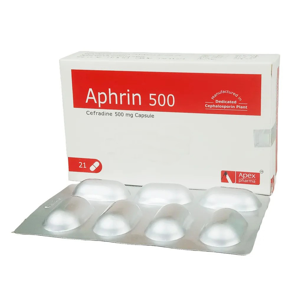 Pack Image: Aphrin 500 mg Capsule (3 x 7)