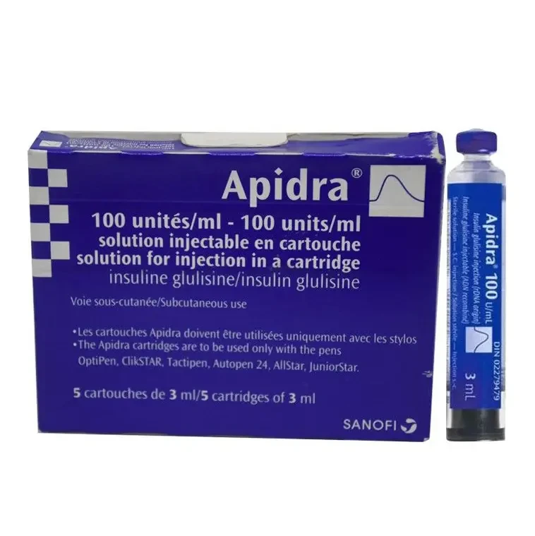 Pack Image: Apidra 100 unit Injection (3 ml cartridges)