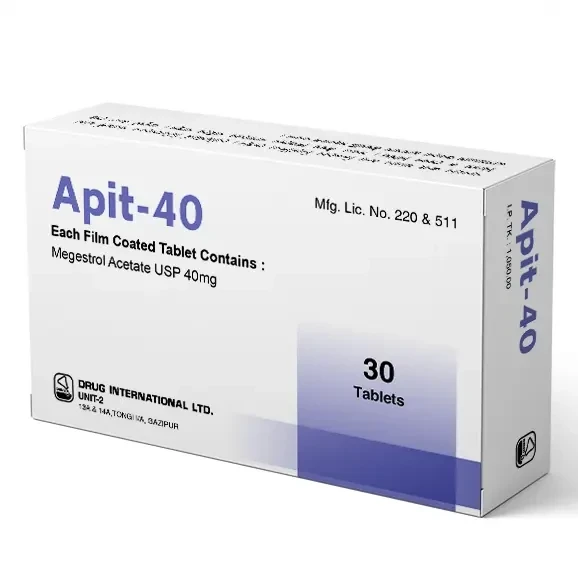 Pack Image: Apit 40 mg Tablet (3 x 10)