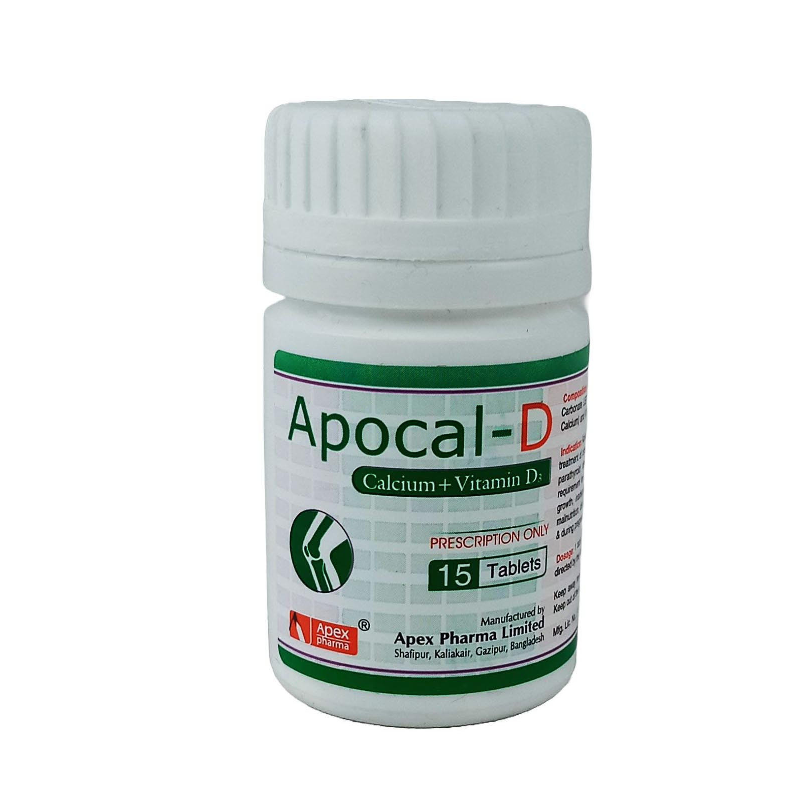 Pack Image: Apocal-D 500 mg Tablet (1 x 15)