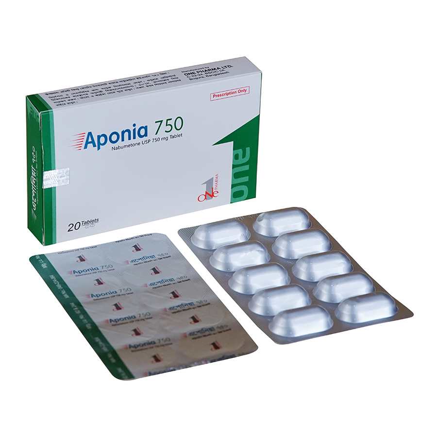 Pack Image: Aponia 750 mg Tablet (2 x 10)