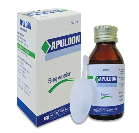 Pack Image: Apuldon 5 mg Suspension (60 ml bottle)