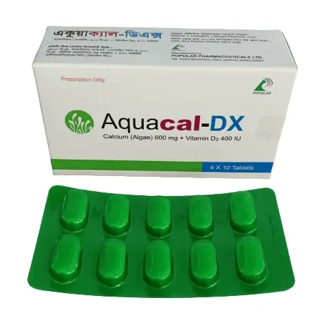 Pack Image: Aquacal-DX 600 mg Tablet (4 x 10)