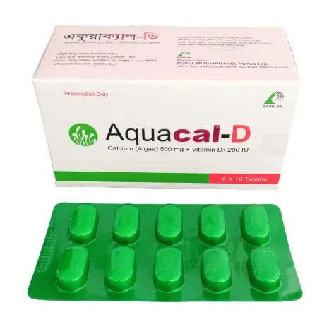 Pack Image: Aquacal-D 500 mg Tablet (6 x 10)