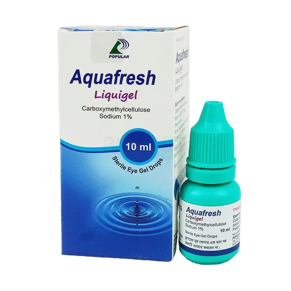 Pack Image: Aquafresh Liquigel 1% Eye Drop (10 ml drop)