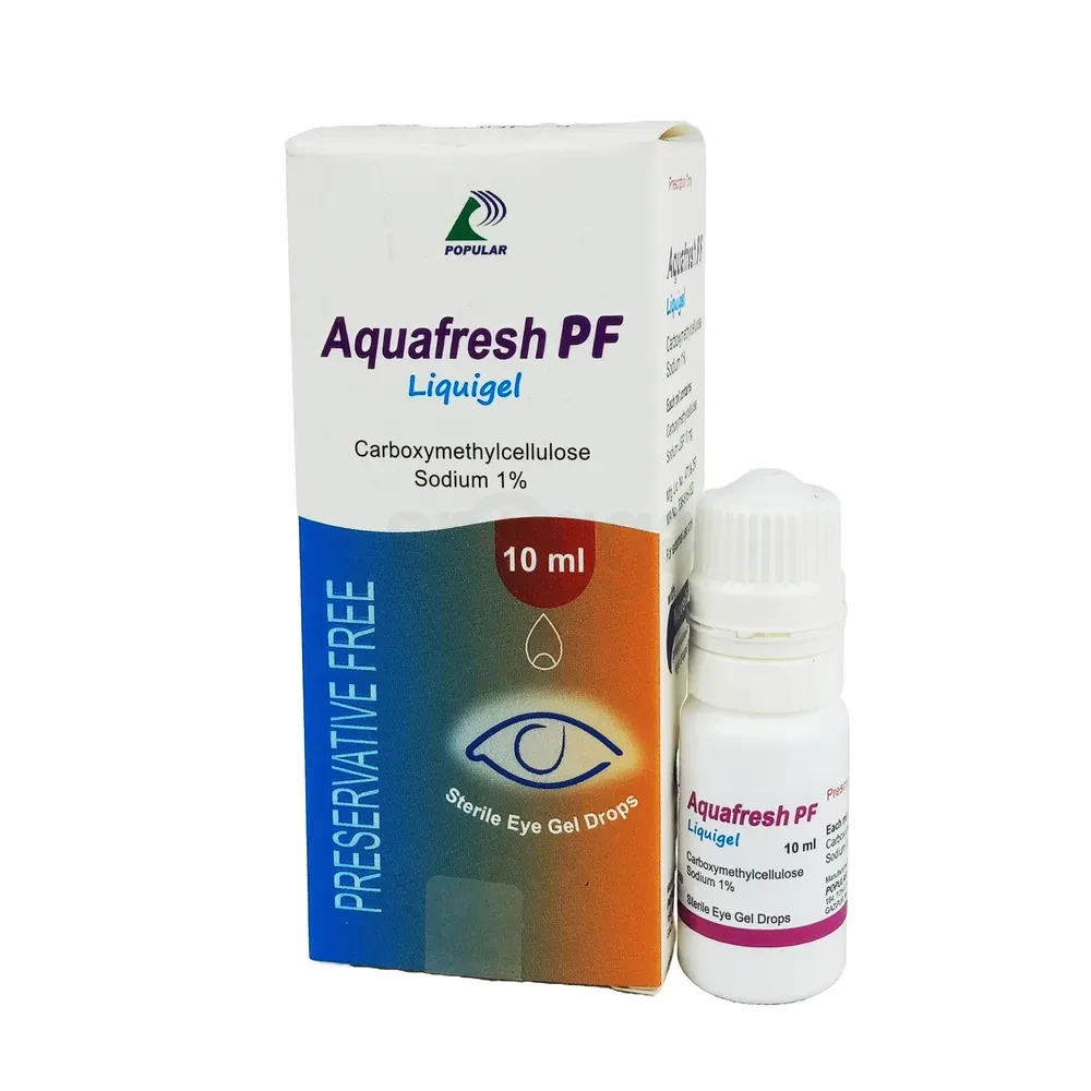 Pack Image: Aquafresh PF Liquigel 1% Eye Drop (10 ml drop)
