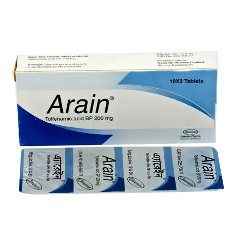 Pack Image: Arain 200 mg Tablet (3 x 10)