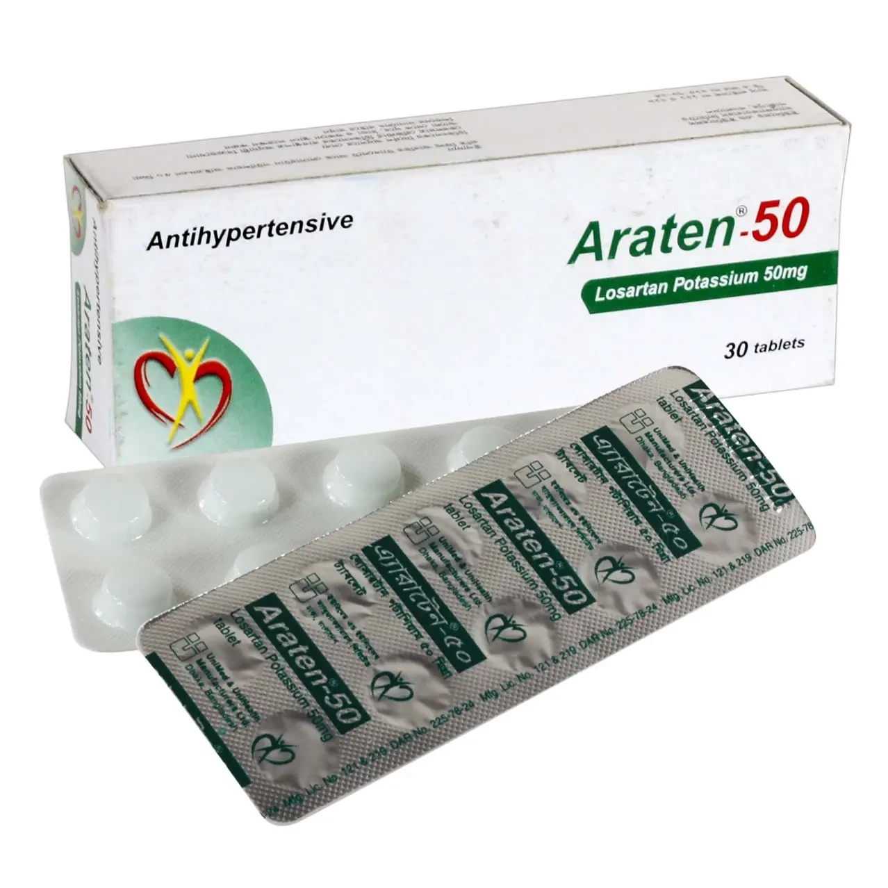 Pack Image: Araten 50 mg Tablet (3 x 10)