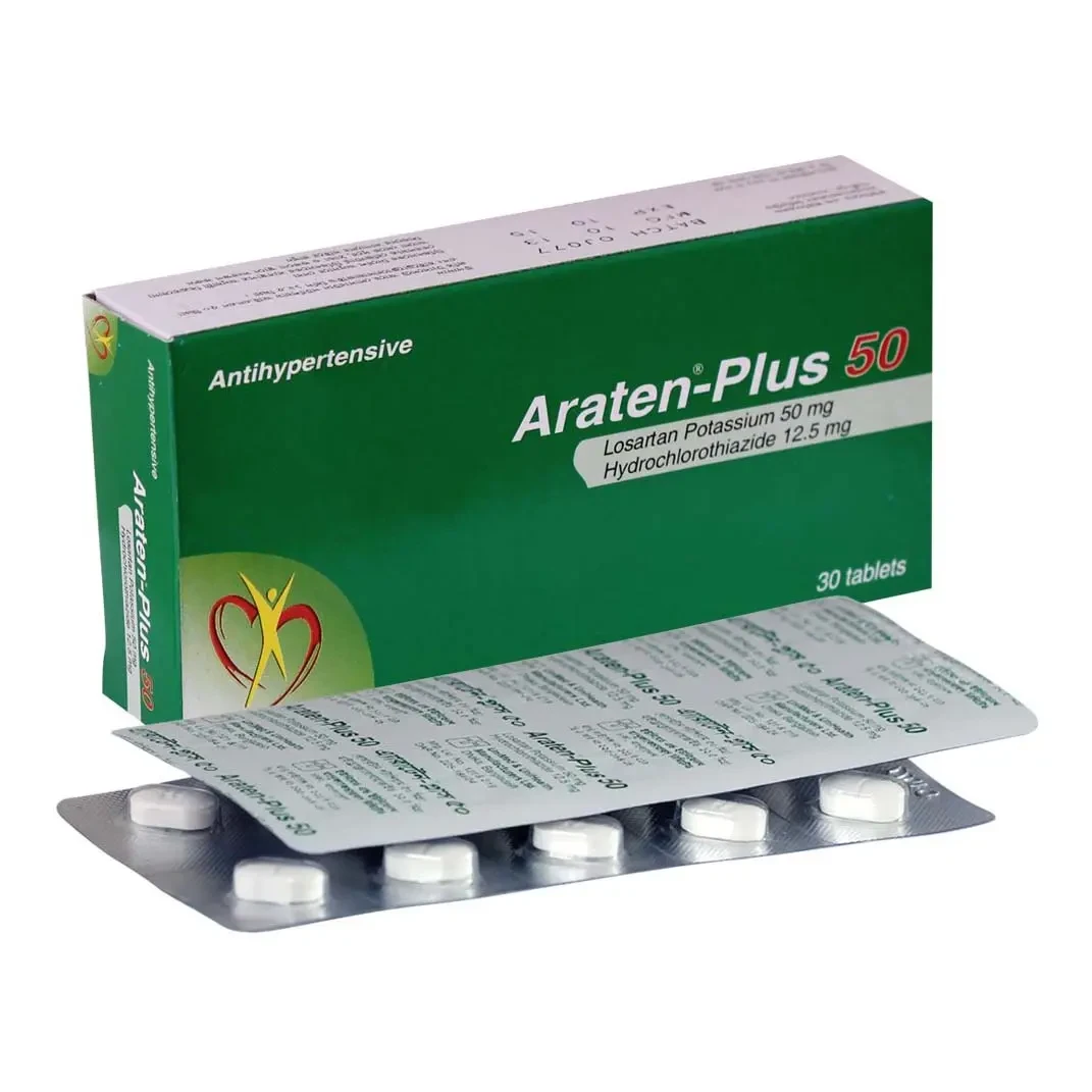 Pack Image: Araten Plus 50 mg Tablet (3 x 10)