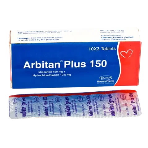 Pack Image: Arbitan Plus 150 mg Tablet (3 x 10)