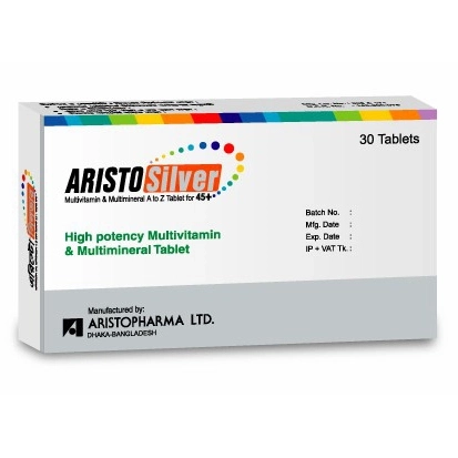 Pack Image: Aristo Silver  Tablet (1 x 30)