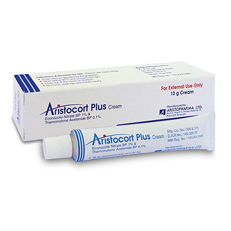Pack Image: Aristocort Plus 1% 0.1% Cream (10 gm tube)