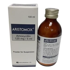 Pack Image: Aristomox 125 mg Suspension (100 ml bottle)