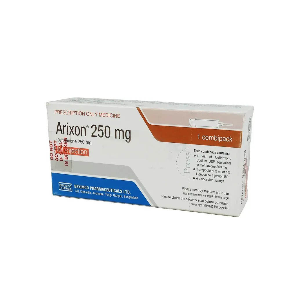 Pack Image: Arixon 250 mg Injection (250 mg vial)