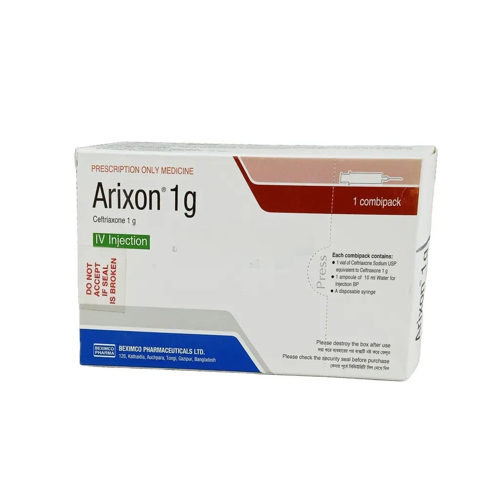 Pack Image: Arixon 1 gm Injection (1 gm vial)