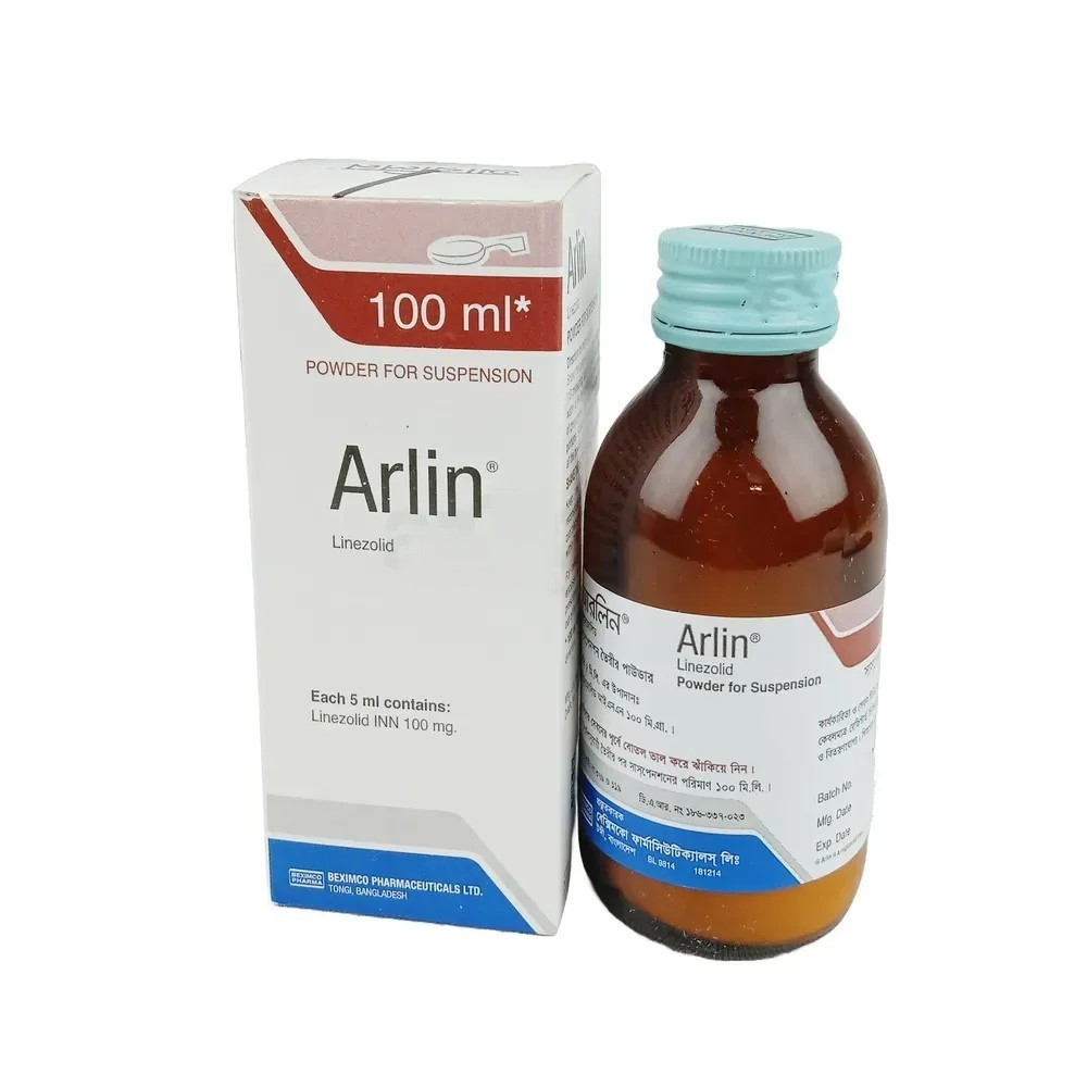 Pack Image: Arlin 100 mg Suspension (100 ml bottle)
