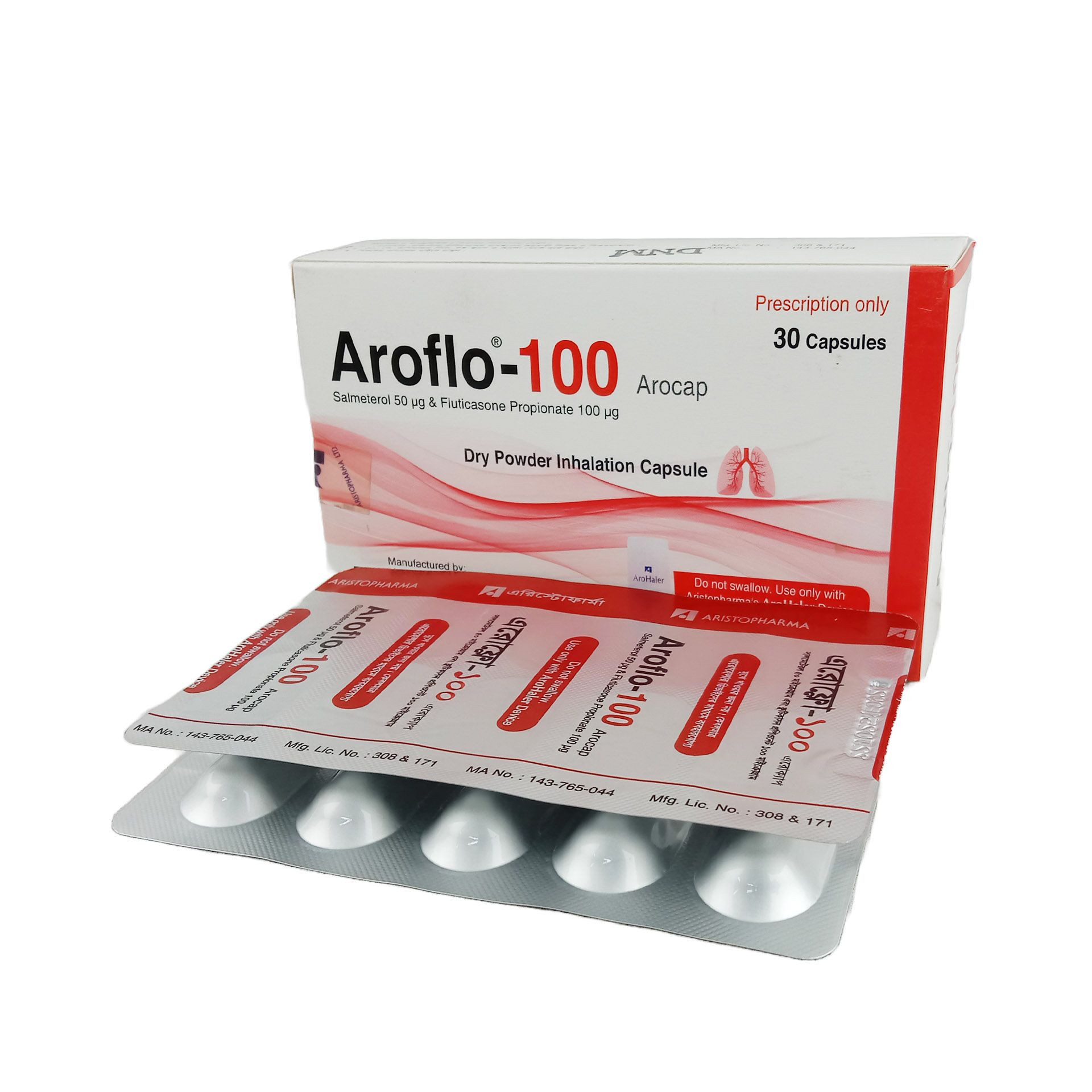 Pack Image: Aroflo 50 mcg Inhalation Capsule (3 x 10)