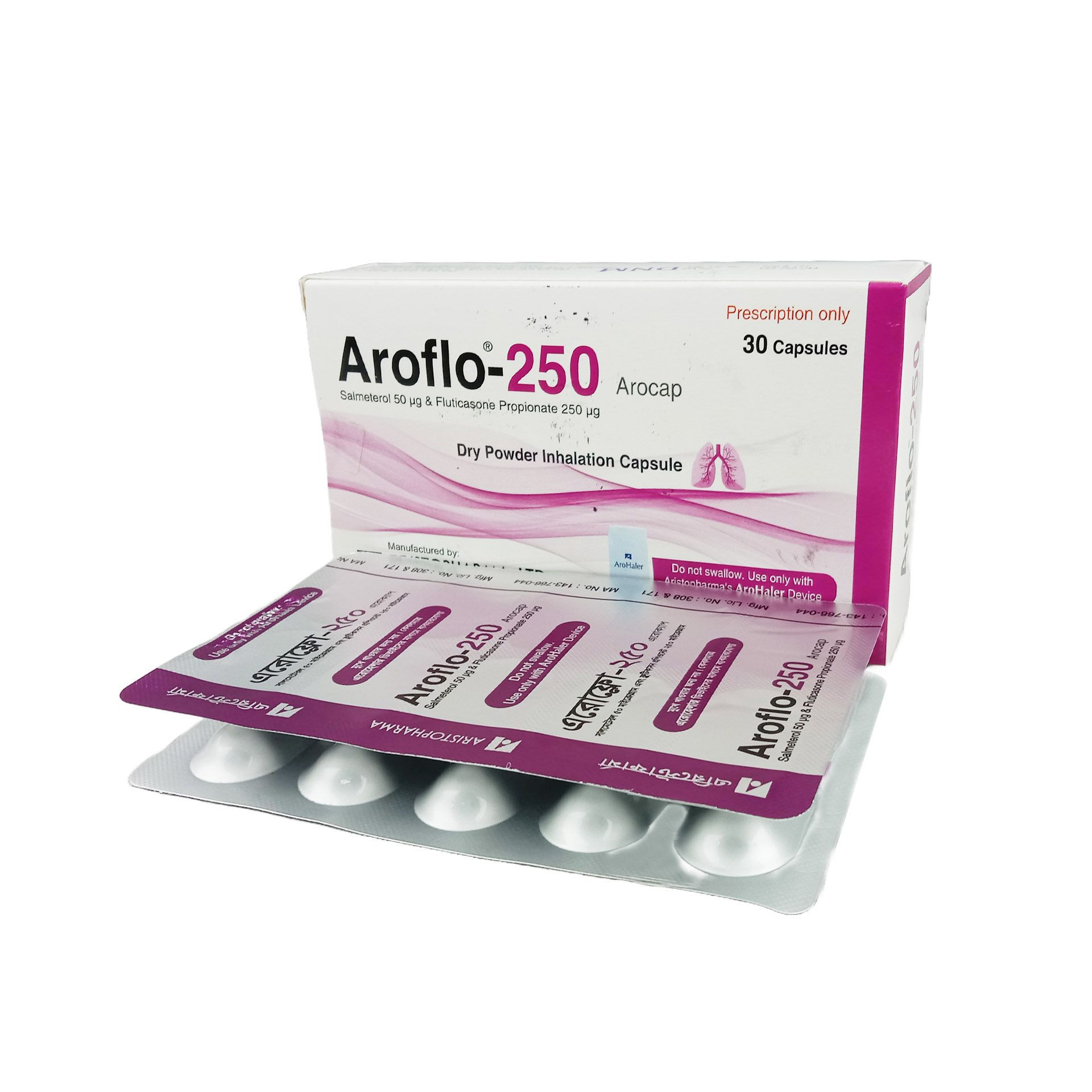 Pack Image: Aroflo 50 mcg Inhalation Capsule (3 x 10)