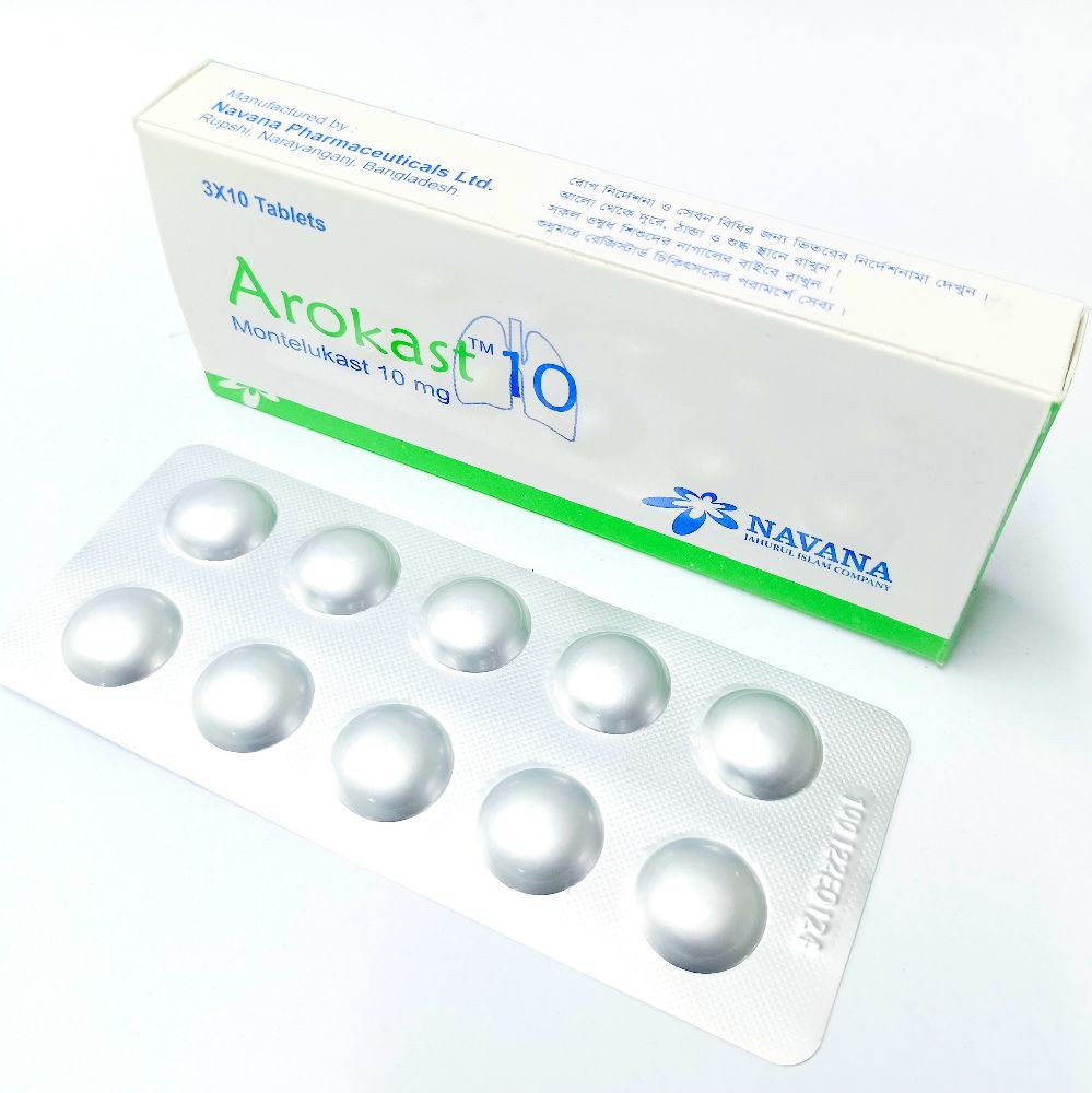 Pack Image: Arokast 10 mg Tablet (3 x 10)