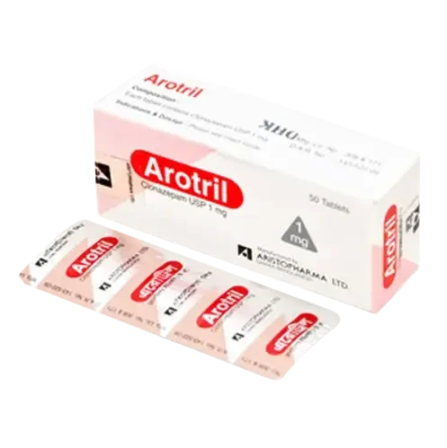 Pack Image: Arotril 1 mg Tablet (5 x 10)