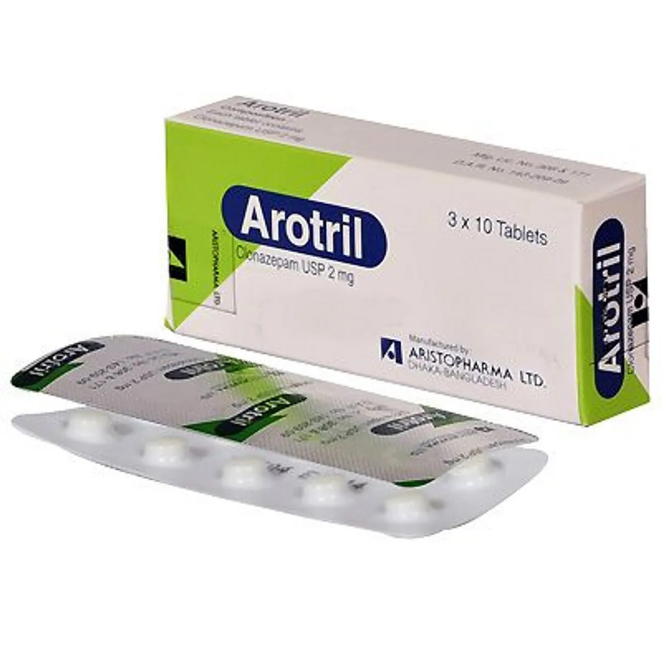 Pack Image: Arotril 2 mg Tablet (3 x 10)