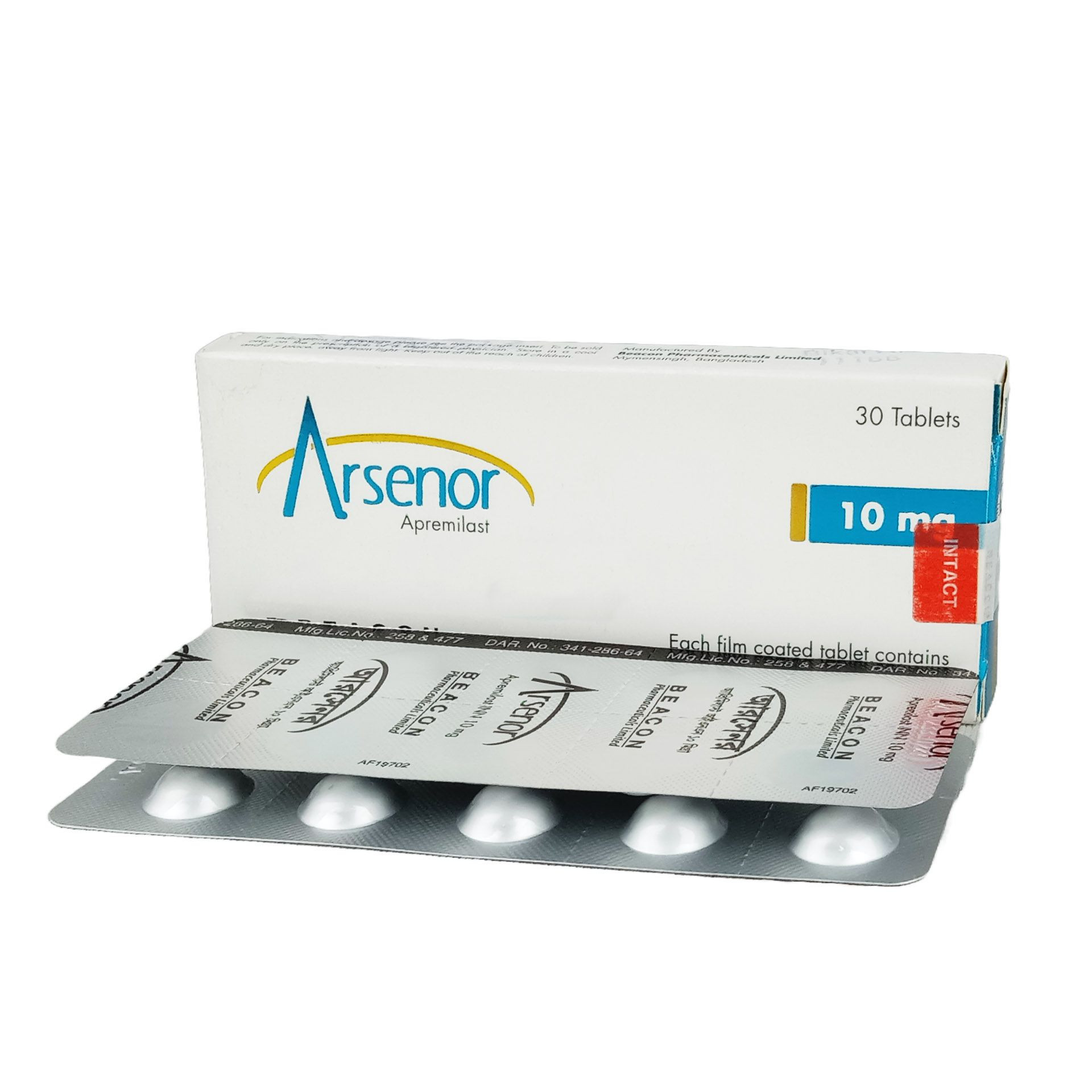 Pack Image: Arsenor 10 mg Tablet (3 x 10)