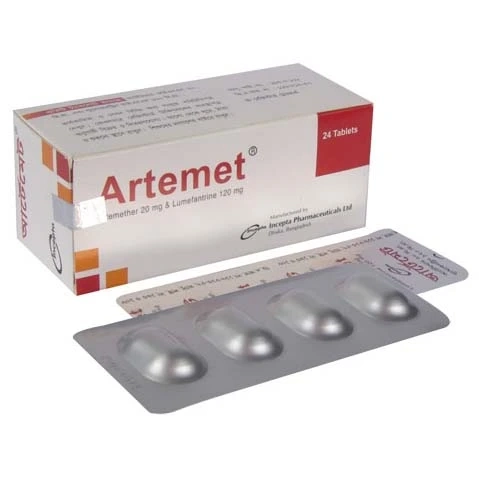 Pack Image: Artemet 20 mg Tablet (6 x 4)