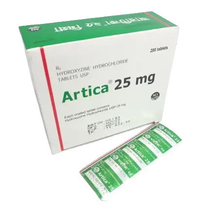 Pack Image: Artica 25 mg Tablet (20 x 10)
