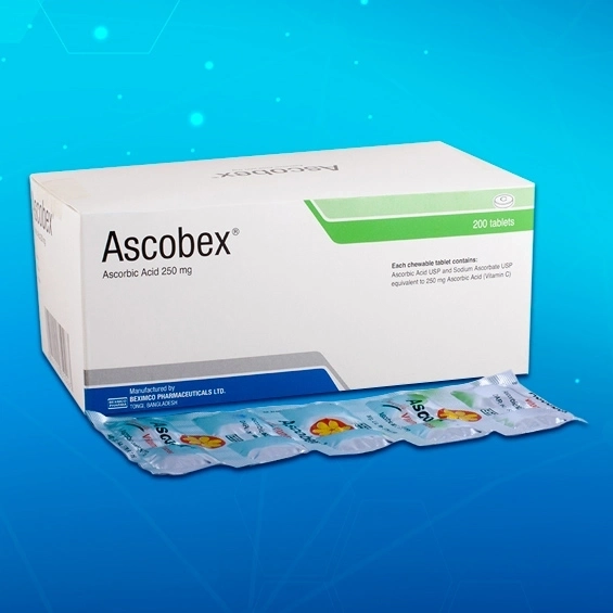Pack Image: Ascobex 250 mg Chewable Tablet (20 x 10)