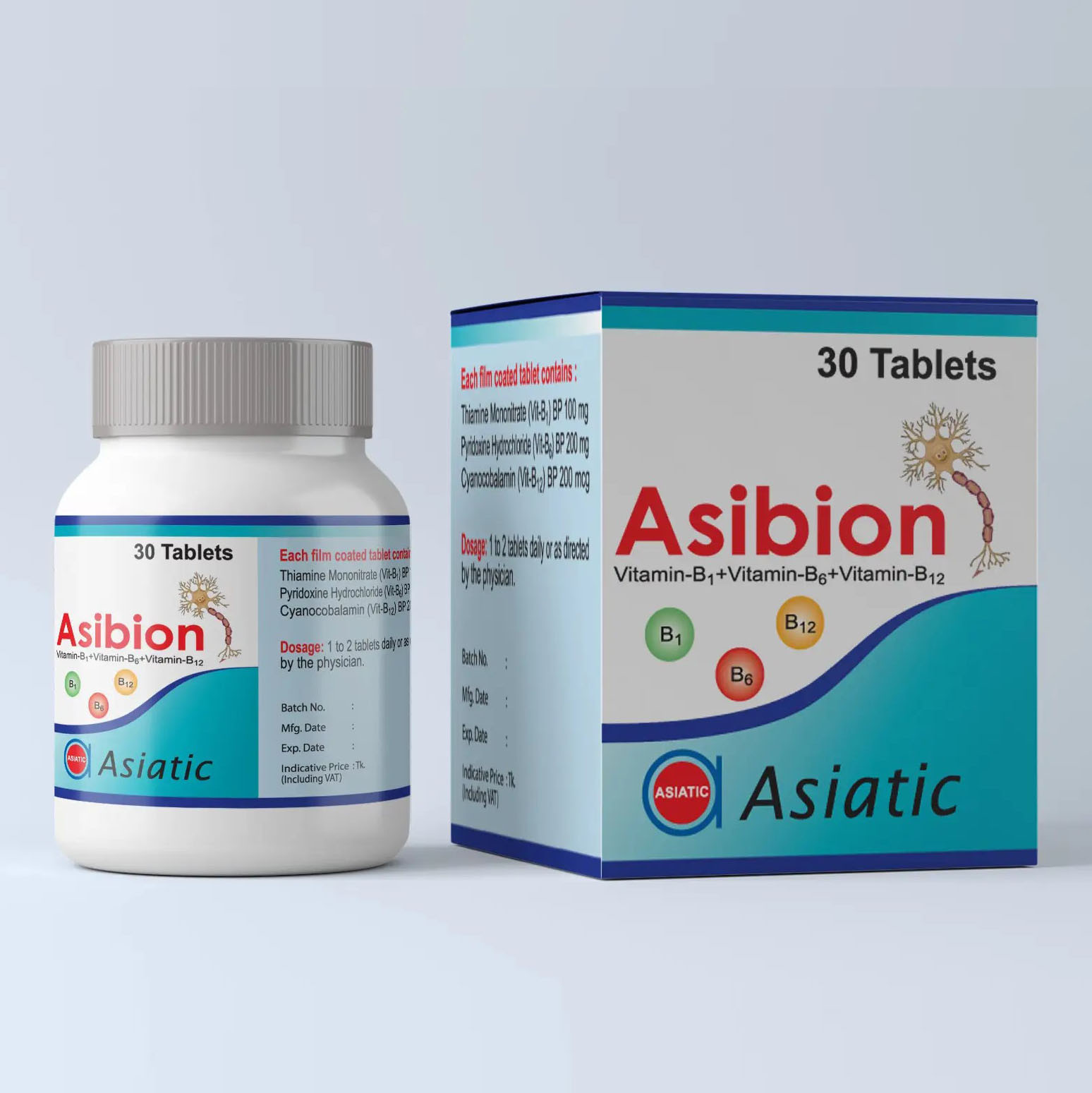 Pack Image: Asibion 100 mg Tablet (1 x 30)