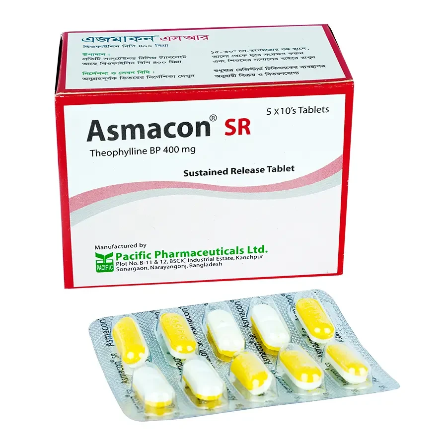 Pack Image: Asmacon SR 400 mg Tablet (5 x 10)