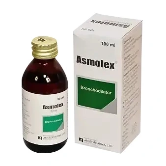 Pack Image: Asmolex 2 mg Syrup (100 ml bottle)