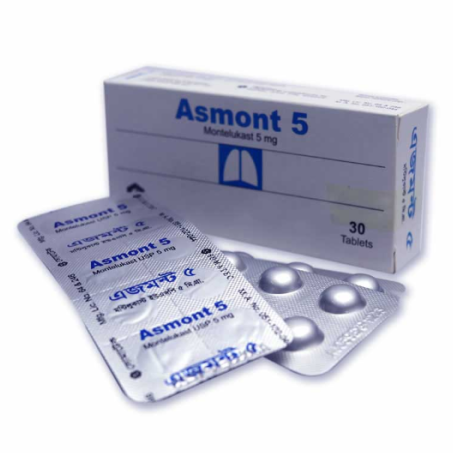 Pack Image: Asmont 5 mg Tablet (3 x 10)