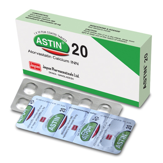 Pack Image: Astin 20 mg Tablet (1 x 10)