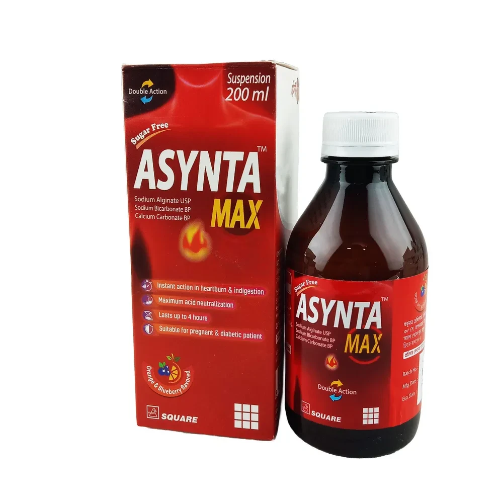 Pack Image: Asynta Max (500 mg Suspension (200 ml bottle)