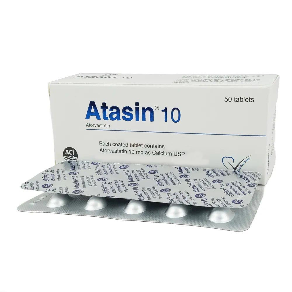Pack Image: Atasin 10 mg Tablet (5 x 10)