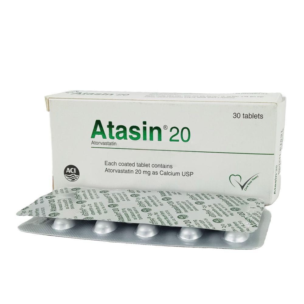 Pack Image: Atasin 20 mg Tablet (3 x 10)