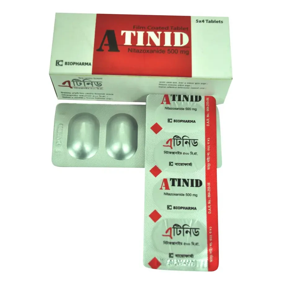Pack Image: Atinid 500 mg Tablet (5 x 4)