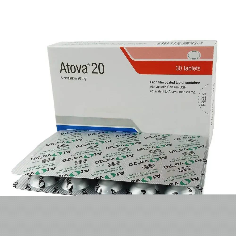 Pack Image: Atova 20 mg Tablet (2 x 15)