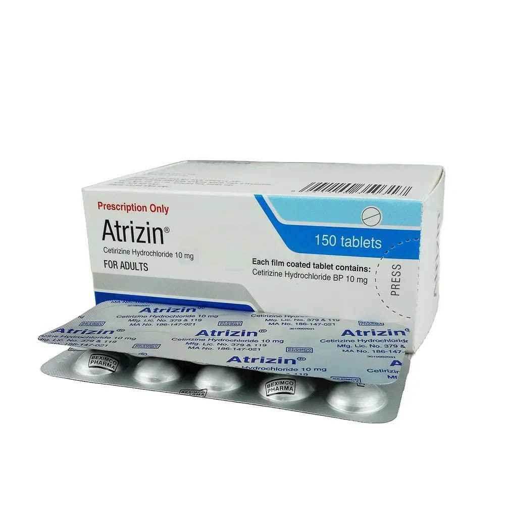 Pack Image: Atrizin 10 mg Tablet (10 x 15)