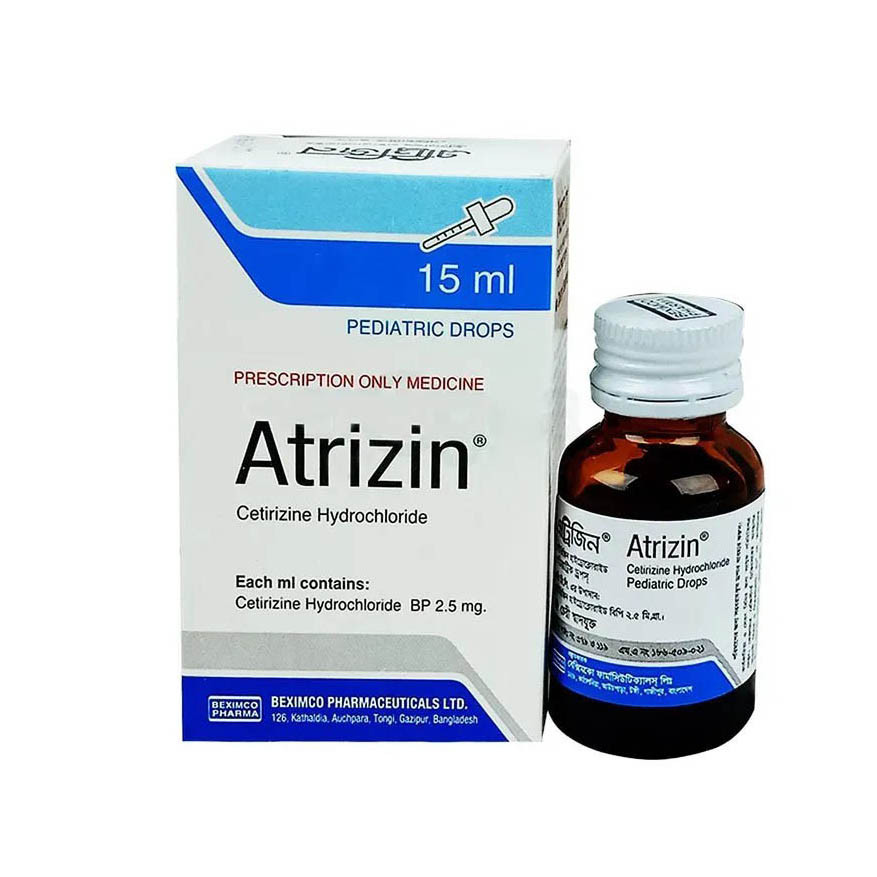 Pack Image: Atrizin 2.5 mg Pediatric Drop (15 ml bottle)