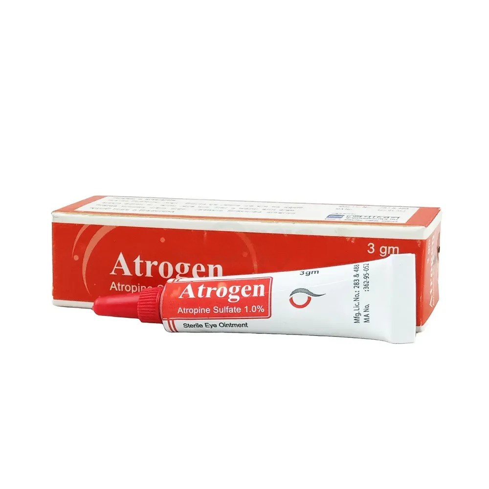 Pack Image: Atrogen 1% Eye Ointment (3 gm tube)