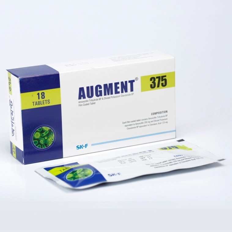 Pack Image: Augment 250 mg Tablet (3 x 6)