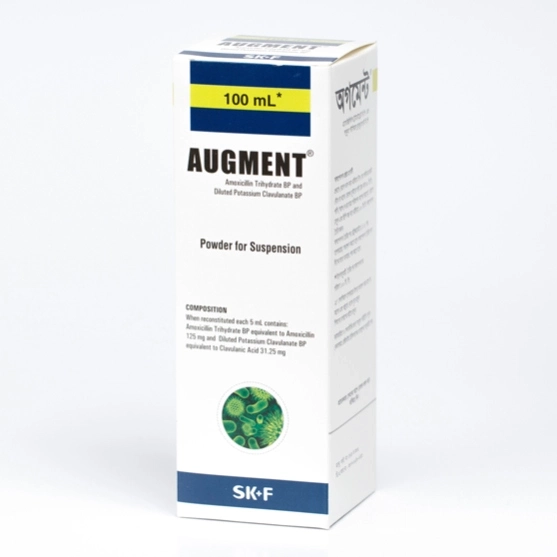Pack Image: Augment (125 mg Suspension (100 ml bottle)